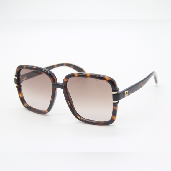 NEW GG1066S 002 WOMEN’S SUNGLASSES GUCCI GG 1066S 002 GUCCI SQUARE SHAPE HAVANA - Picture 5 of 15